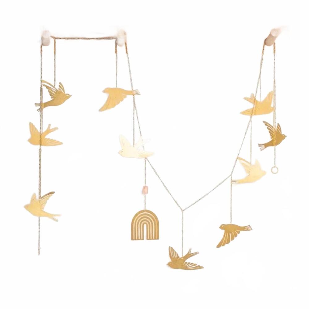 NEW SCOUT bird/sunstone garland in gold